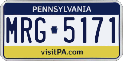 PA license plate MRG5171