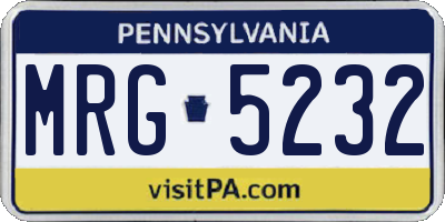 PA license plate MRG5232