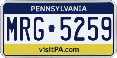 PA license plate MRG5259