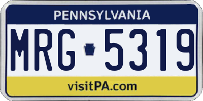 PA license plate MRG5319