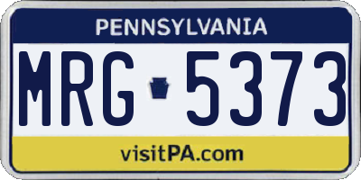 PA license plate MRG5373