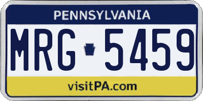 PA license plate MRG5459
