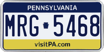 PA license plate MRG5468