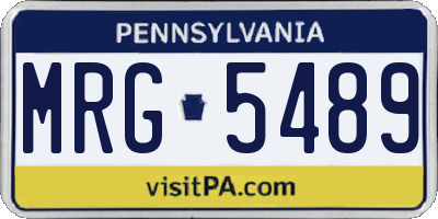 PA license plate MRG5489