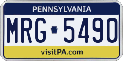 PA license plate MRG5490