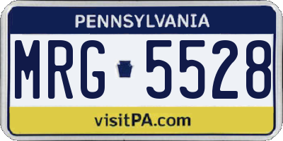 PA license plate MRG5528