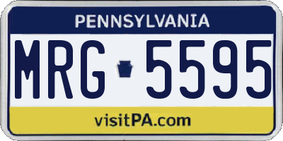 PA license plate MRG5595