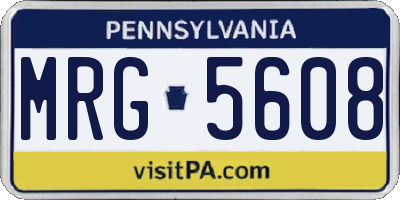 PA license plate MRG5608
