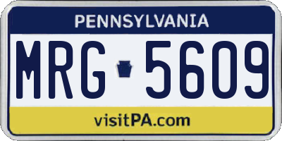 PA license plate MRG5609