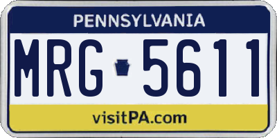 PA license plate MRG5611