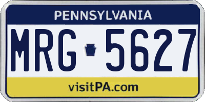 PA license plate MRG5627