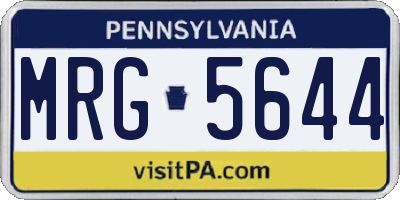 PA license plate MRG5644