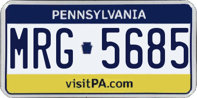 PA license plate MRG5685