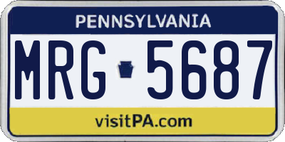 PA license plate MRG5687