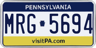 PA license plate MRG5694