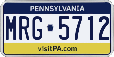 PA license plate MRG5712