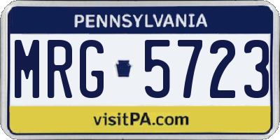 PA license plate MRG5723