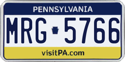 PA license plate MRG5766