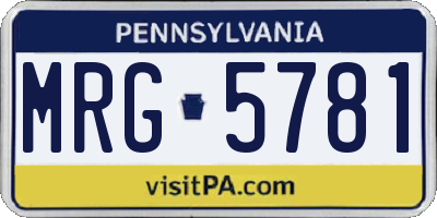 PA license plate MRG5781
