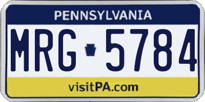 PA license plate MRG5784
