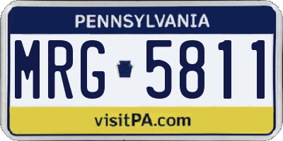 PA license plate MRG5811