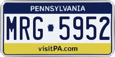 PA license plate MRG5952