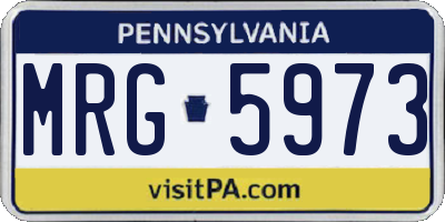 PA license plate MRG5973