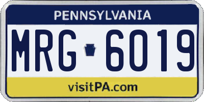 PA license plate MRG6019