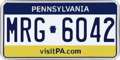 PA license plate MRG6042