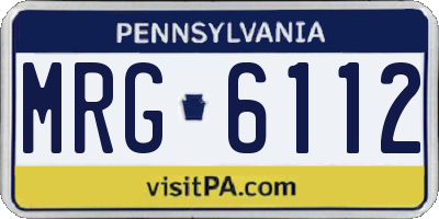 PA license plate MRG6112