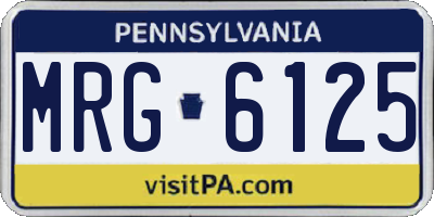 PA license plate MRG6125