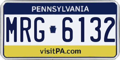 PA license plate MRG6132