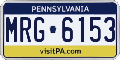 PA license plate MRG6153