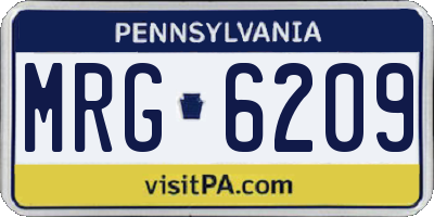 PA license plate MRG6209