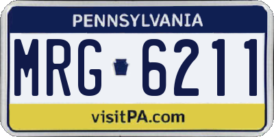 PA license plate MRG6211