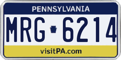 PA license plate MRG6214