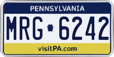 PA license plate MRG6242