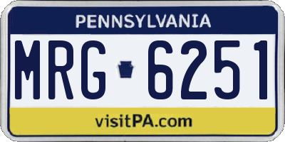 PA license plate MRG6251