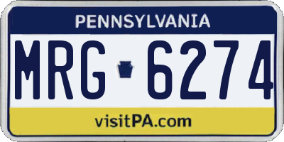 PA license plate MRG6274