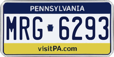 PA license plate MRG6293