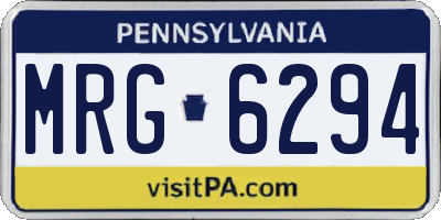 PA license plate MRG6294