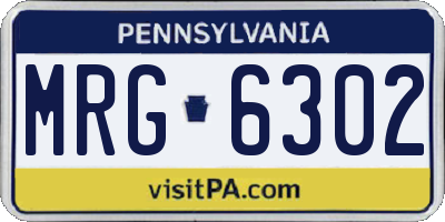 PA license plate MRG6302