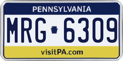 PA license plate MRG6309