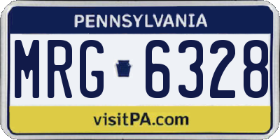 PA license plate MRG6328
