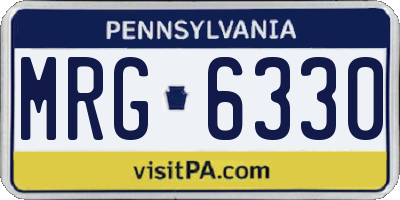 PA license plate MRG6330