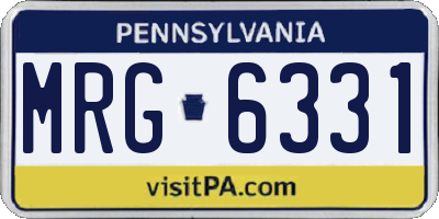 PA license plate MRG6331