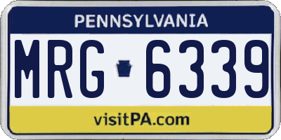 PA license plate MRG6339