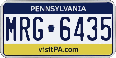 PA license plate MRG6435