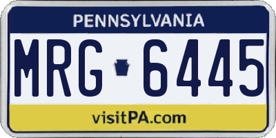 PA license plate MRG6445