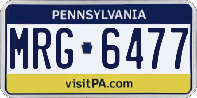 PA license plate MRG6477